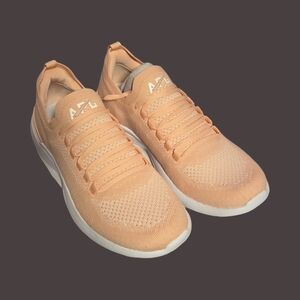 APL Women's TechLoom Knit Sneakers in Peach